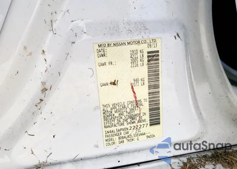 2014 Nissan Altima 2.5 из США, поврежденный, VIN 1N4AL3APXEN222277